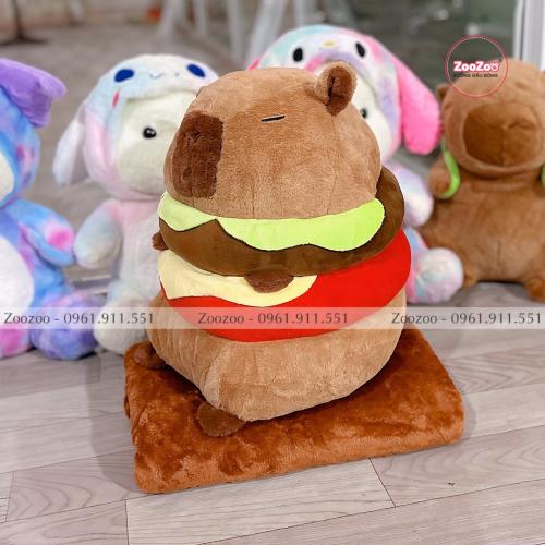 Gối mền Capybara Cosplay Hamburger