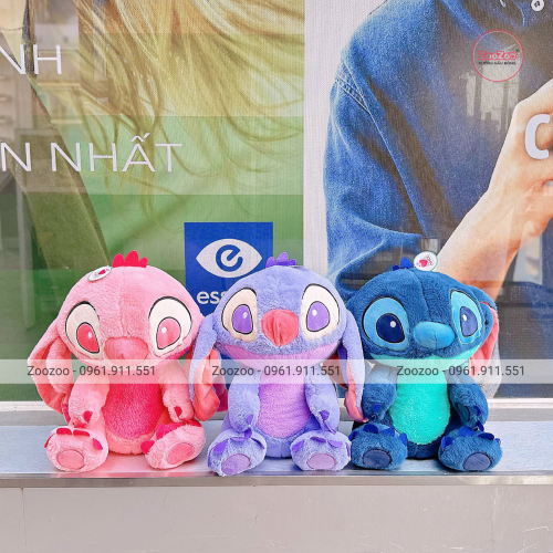 Gối mền Stitch lông xù ngồi