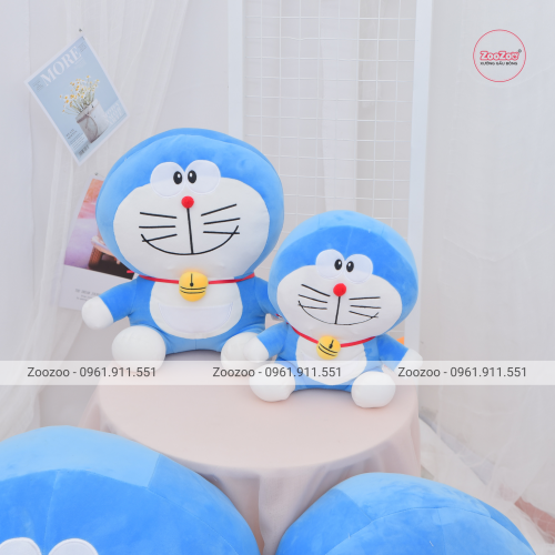 Thú bông Doraemon lông mịn ngồi TC