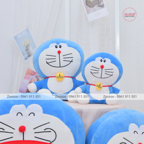 Thú bông Doraemon lông mịn ngồi TC