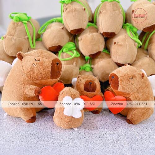 Thú bông Capybara thiên thần lông xù TC