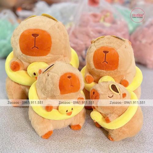 Thú bông Capybara đeo phao thú lông xù TC - Vịt