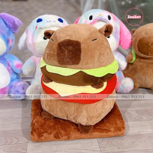 Gối mền Capybara Cosplay Hamburger