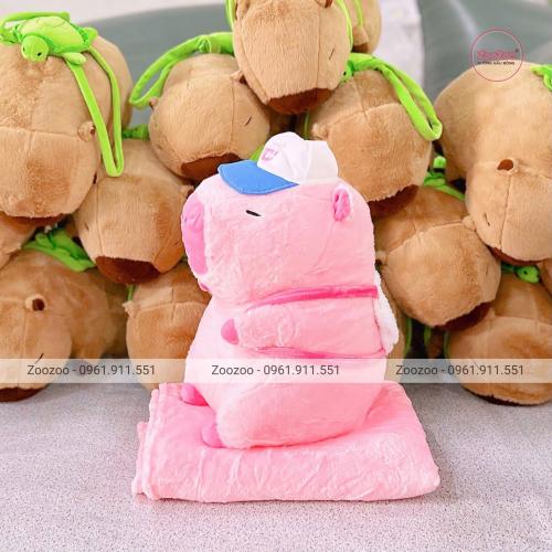 Gối mền Capybara đeo bóng Tennis